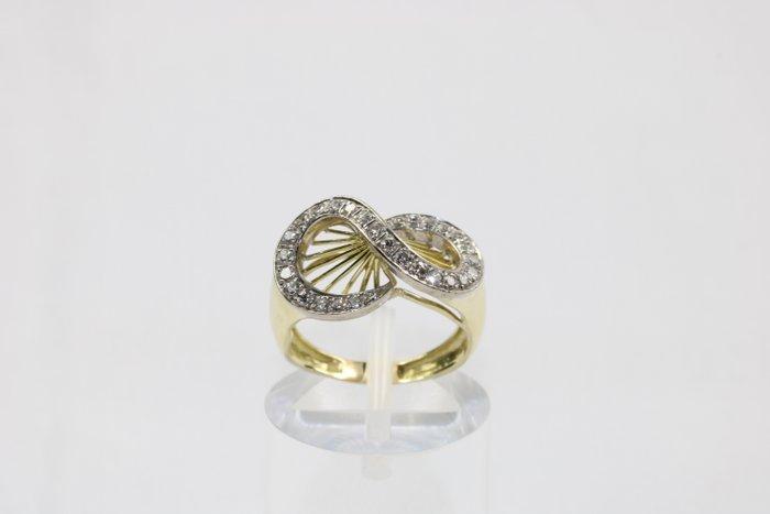 Ring - 18 karaat Geel goud - 0.88ct. tw. Diamant, Sieraden, Tassen en Uiterlijk, Ringen