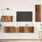 vidaXL Wand TV Kast 4 pcs Oud hout 200 x 30 x 30 cm, Huis en Inrichting, Kasten | Televisiemeubels, Verzenden, Nieuw, Overige houtsoorten