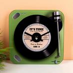 Retro platenspeler klok, Huis en Inrichting, Verzenden, Nieuw