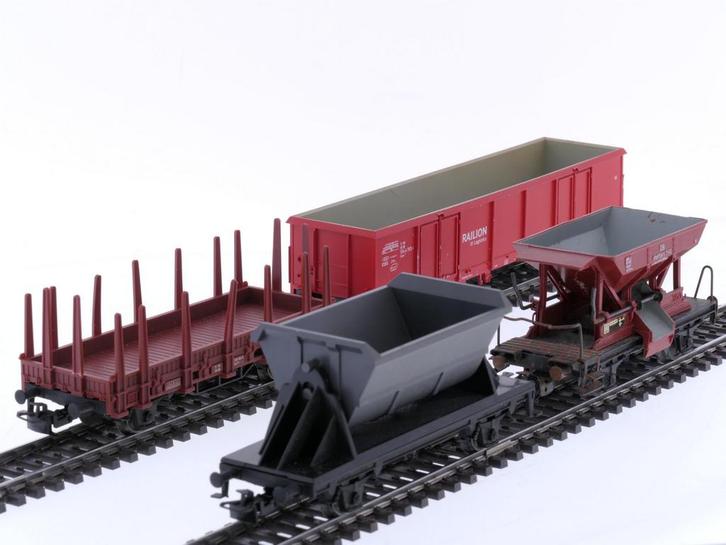 Schaal H0 Märklin 4610, 4459, een Eanos en een kiepwagen..., Hobby en Vrije tijd, Modeltreinen | H0, Wisselstroom, Analoog, Gebruikt