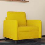 vidaXL Fauteuil 60 cm fluweel geel, Eenpersoons, Verzenden, Nieuw, Minder dan 150 cm
