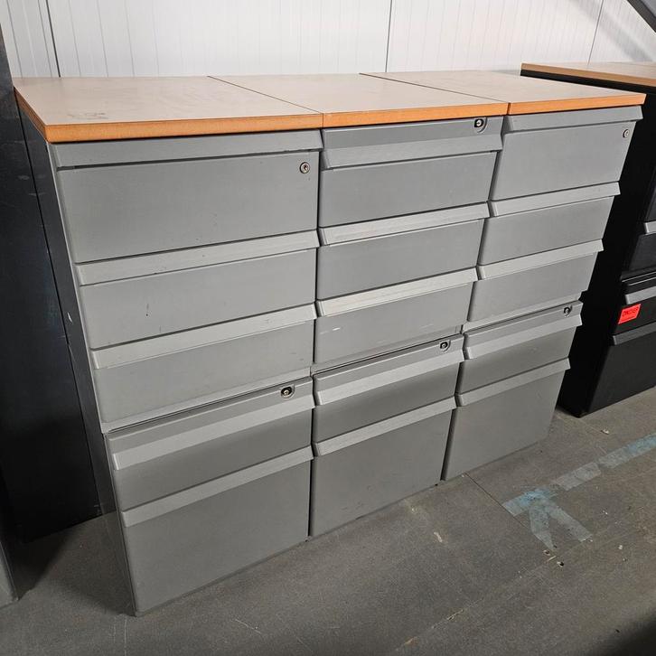 Ahrend 6-delig ladeblok met 15 lades - 105x129x57 cm, Huis en Inrichting, Kasten | Ladekasten, Ophalen of Verzenden