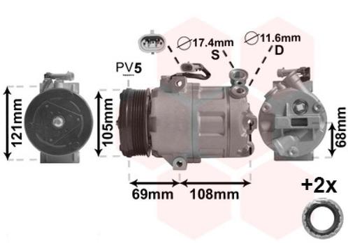 AIRCO COMPRESSOR VOOR OPEL ASTRA G 1998-2004 09165714, Auto-onderdelen, Airco en Verwarming, Nieuw, Ophalen of Verzenden