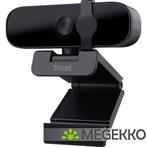 Trust Tanor Full HD USB Webcam Zwart, Computers en Software, Webcams, Verzenden, Nieuw, Trust