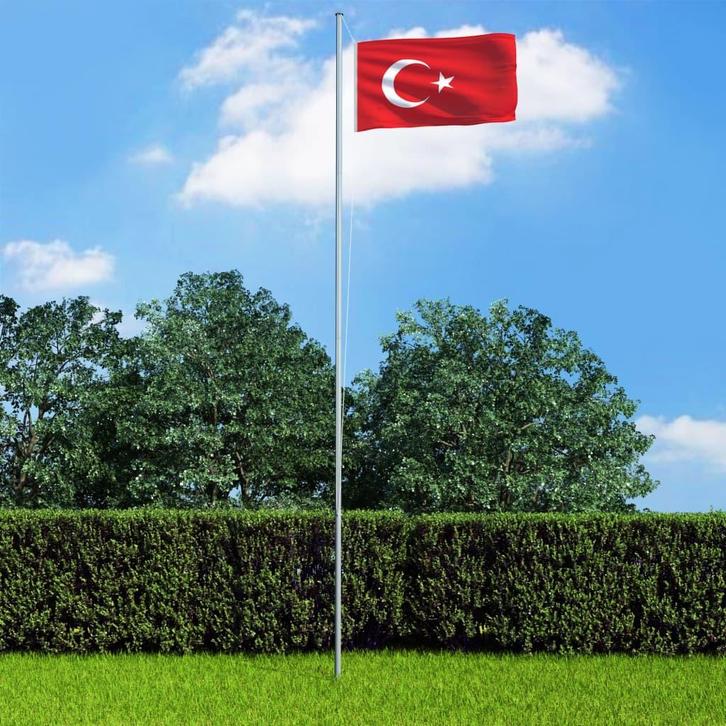 vidaXL Vlag Turkije 90x150 cm, Diversen, Vlaggen en Wimpels, Nieuw, Verzenden