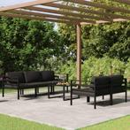 vidaXL 6-delige Loungeset met kussens aluminium, Tuin en Terras, Tuinsets en Loungesets, Verzenden, Nieuw, Aluminium, Loungeset