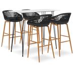 vidaXL 5-delige Barset wit en zwart, Verzenden, Nieuw