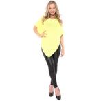 Gebreide poncho fluor geel, Verzenden, Nieuw, Feestartikel