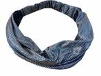 Haarband Bandana 3-in-1 Glitter Zwart Zilver, Verzenden, Nieuw