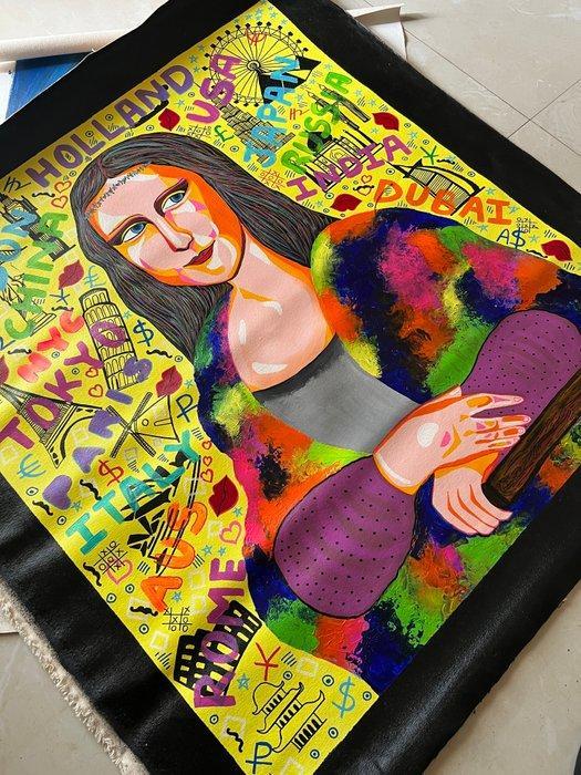 Amita Dand - Monalisa Pop Art, Antiek en Kunst, Kunst | Schilderijen | Modern