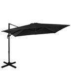 Zweefparasol Pisogne 300x300cm – Premium parasol | Zwart, Tuin en Terras, Verzenden, Nieuw