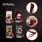 Ruhhy kerstsokken set 4 stuks – decoratieve sokken met ke., Diversen, Kerst, Ophalen of Verzenden, Nieuw