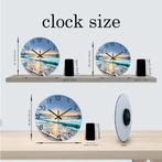 Moderne Marmerlook Wandklok Gehard Glas Stille Quartz Klok, Verzenden, Nieuw