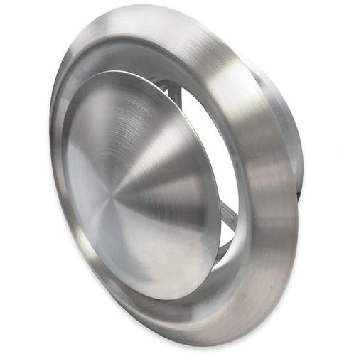 Rooster/ventiel (afvoer & toevoer) Ø125mm - Geborsteld RVS, Doe-het-zelf en Verbouw, Ventilatie en Afzuiging, Nieuw, Verzenden