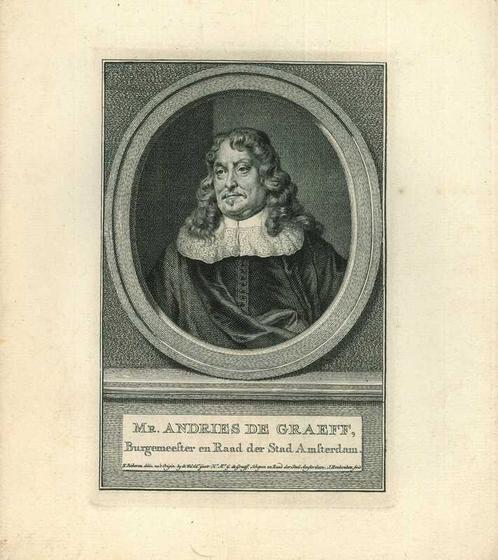Portrait of Andries de Graeff, Antiek en Kunst, Kunst | Etsen en Gravures