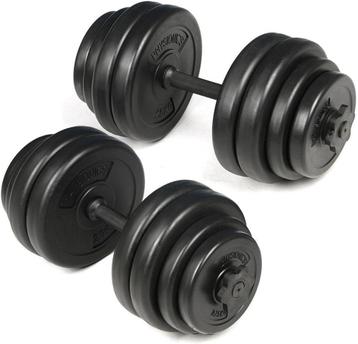 Physionics® Korte halterset, 20 kg, gekartelde handgreep, Ø beschikbaar voor biedingen