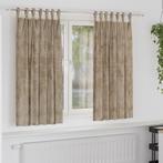 vidaXL Velours Gordijnen 2 stuks met Oogjes Champagne, Verzenden, Nieuw, Beige