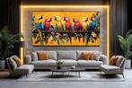 Iconica - Feathered Rainbow · XXL, Antiek en Kunst, Kunst | Schilderijen | Modern