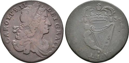 Kupfer Halfpenny 1683 Irland: Charles Ii, 1645-1685:, Postzegels en Munten, Munten | Europa | Niet-Euromunten, Verzenden