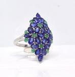 Zonder Minimumprijs - Ring Zilver - 4.50ct. tw. Saffier -, Nieuw