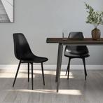 vidaXL Eetkamerstoelen 2 st PP zwart, Huis en Inrichting, Verzenden, Nieuw, Zwart