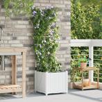 vidaXL Tuinplanten 1 pc Rooster met opslag Wit 40 x 40 x 142, Tuin en Terras, Verzenden, Nieuw, Minder dan 60 cm, 60 cm of meer