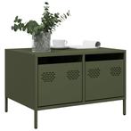 vidaXL Tv-meubel 68x50x43,5 cm koudgewalst staal olijfgroen, Verzenden, Nieuw, 50 tot 100 cm, Minder dan 100 cm