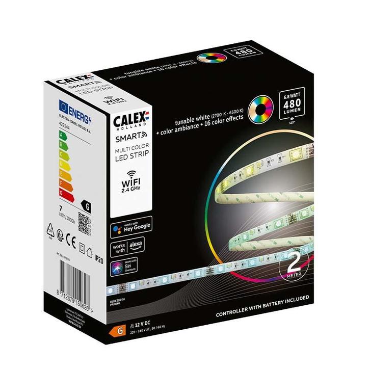 Calex Smart RGB + Wit Led strip 2M, Huis en Inrichting, Lampen | Losse lampen, Ophalen of Verzenden
