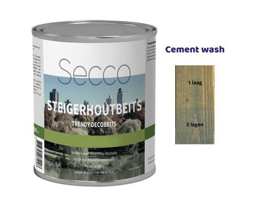 Secco Steigerhoutbeits | 750 ml | Cement Wash, Doe-het-zelf en Verbouw, Verf, Beits en Lak, Verzenden