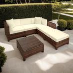 Wicker lounge met aluminium frame incl. 2 kleuren kussenhoez, Verzenden, Nieuw