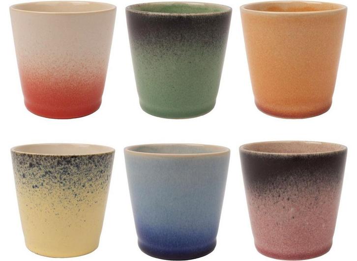 Studio Tavola Koffiekopjes- Fire - 200 ml - Set van 6 -, Huis en Inrichting, Keuken | Keukenbenodigdheden, Nieuw, Verzenden