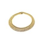 Gouden vintage fantasie schakel armband | 20 cm, Ophalen of Verzenden, Gebruikt, Overige kleuren, Goud