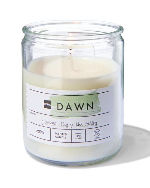 HEMA Geurkaars in glas Ø6.5 dawn, Huis en Inrichting, Woonaccessoires | Kandelaars en Kaarsen, Nieuw, Verzenden