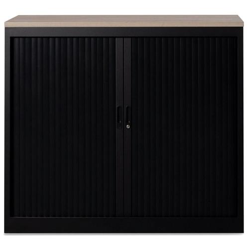 Roldeurkast Basic 105 x 120 cm incl. 2 legborden - Zwart, Zakelijke goederen, Kantoor en Winkelinrichting | Kantoormeubilair en Inrichting