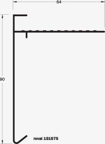 Roval aluminium daktrim  90 x 64 mm, Doe-het-zelf en Verbouw, Dakpannen en Dakbedekking, Ophalen of Verzenden