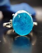 Zeer mooie eerste kwaliteit apatiet 925 zilveren ring,