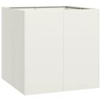 Plantenbak 80x80x80cm Wit - Retourdeal - 47% Korting!, Tuin en Terras, Vierkant, Nieuw, Ophalen of Verzenden, Metaal