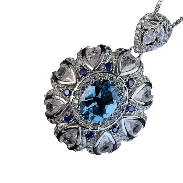 Zonder Minimumprijs - Ketting met hanger Zilver - 1.50ct., Sieraden, Tassen en Uiterlijk, Antieke sieraden