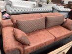 Outlet Maarssen 3 zits Nieuwe Bruine bank //Slaapbank 120 cm, Ophalen, Chesterfield, Rechte bank, Driepersoons