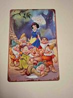 Sneeuwwitje en de zeven dwergen Metalen Bordje 20 bij 30 cm, Verzamelen, Verzenden, Nieuw