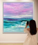 Luca Domiro - Blush Horizon - Large Painting