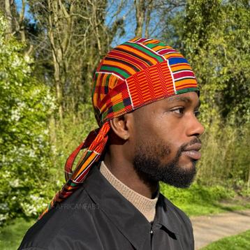 Durag / Du-rag / Do-rag / Bandana - Unisex - Oranje / blauw beschikbaar voor biedingen