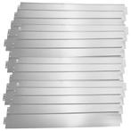 Borderrand set van 20 palissade staal verzinkt zilverkleurig, Nieuw, Verzenden