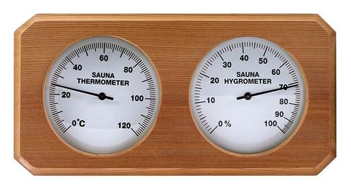 Sauna thermo-hygrometer rechthoekig - Red Cedar, Sport en Fitness, Sauna, Nieuw, Verzenden
