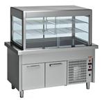 Top element + gekoelde vitrine op gekoelde kast 6x GN 1/1, Verzenden, Nieuw in verpakking, Koelen en Vriezen