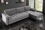 Hoekbank Cozy Velvet II Grijs 260cm Fluweel (Links + Rechts