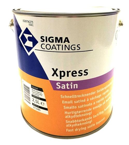 Sigma Xpress satin - Q0.05.10 Grachtengroen - 2,5 liter, Doe-het-zelf en Verbouw, Verf, Beits en Lak, Verzenden