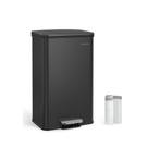 Stalen Afvalbak Zwart 40L - Retourdeal - 35% Korting!, Huis en Inrichting, Met pedaal, Nieuw, 40 liter of meer, Ophalen of Verzenden