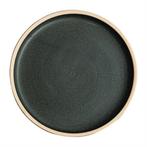 Canvas platte ronde borden | donkergroen | Ø18cm | 6 stuks, Verzenden