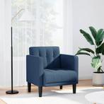 vidaXL Fauteuil met armleuningen Blauw 53 cm Stof, Huis en Inrichting, Verzenden, Nieuw